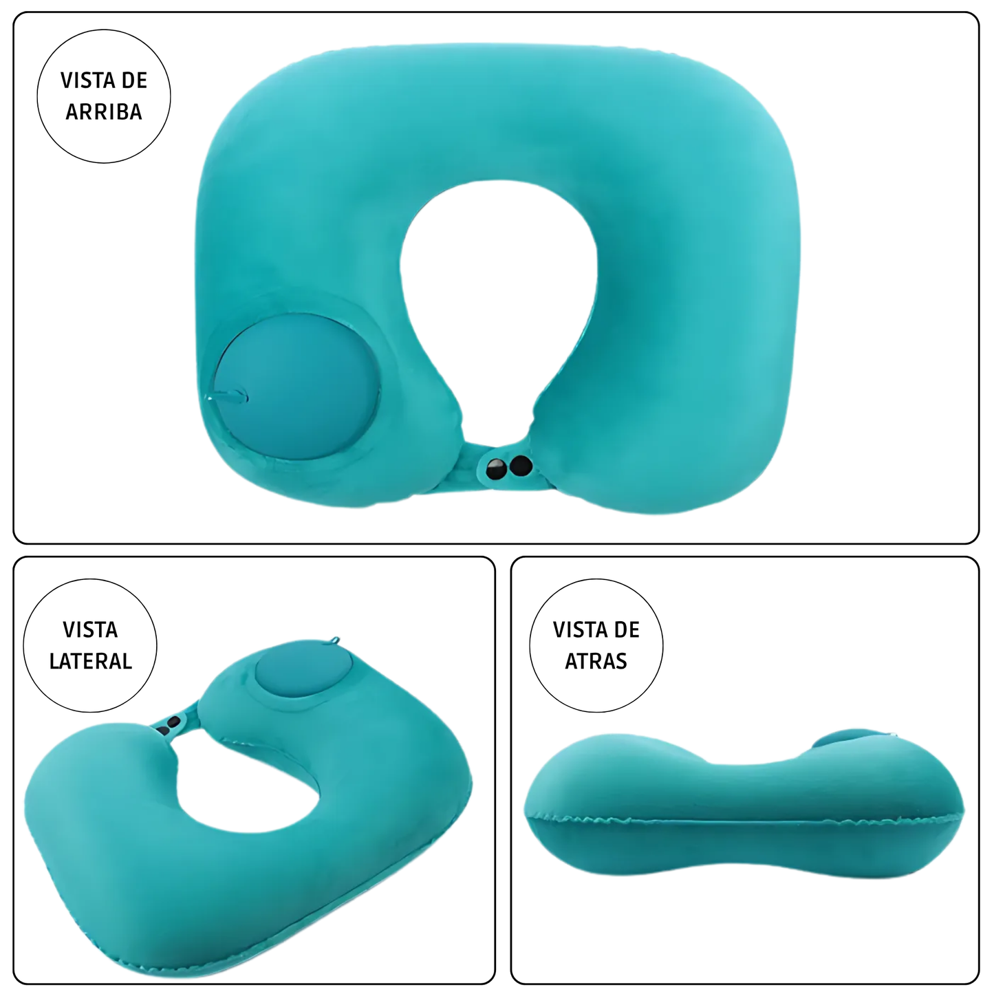Almohada Cervical de Viaje Plegable e Inflable