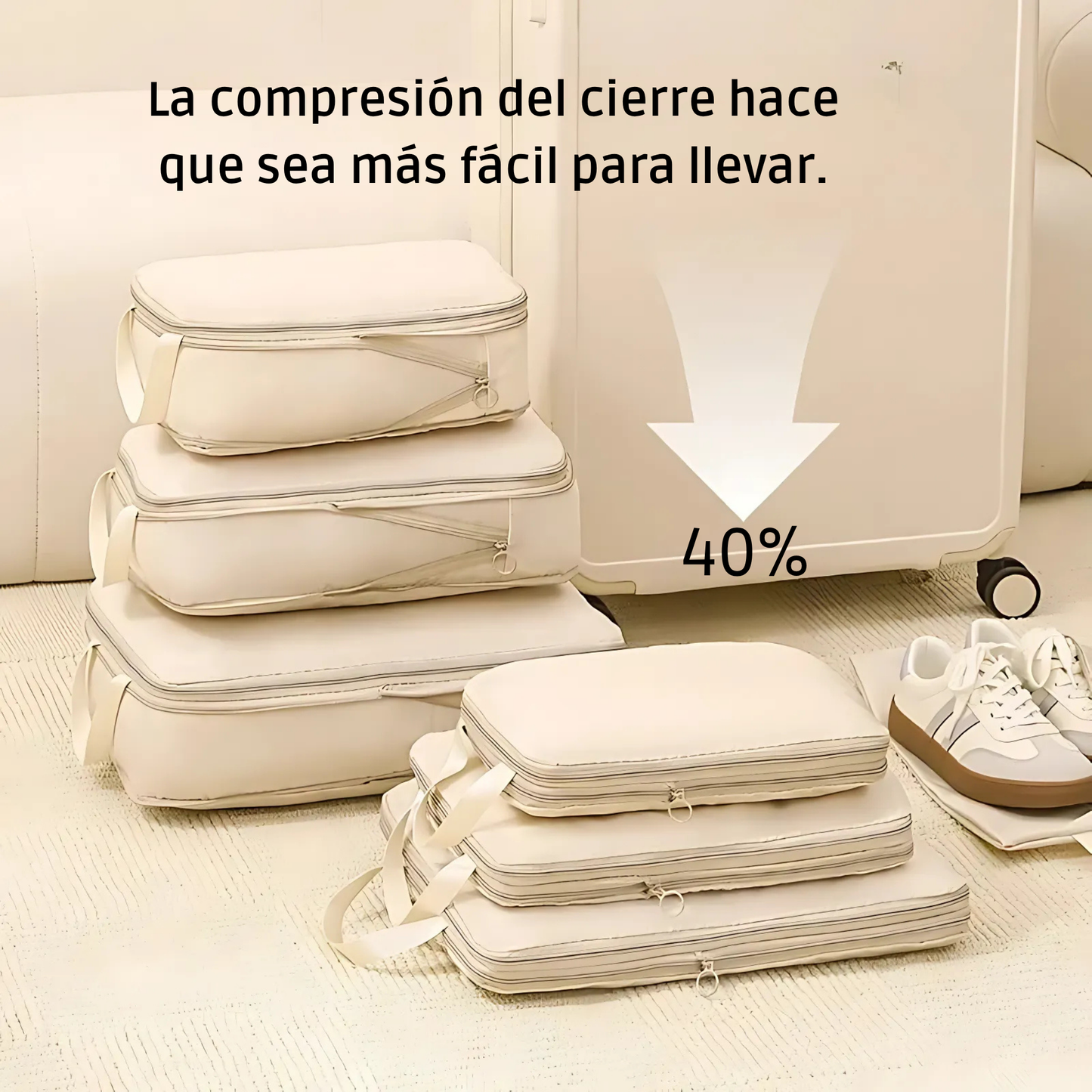 Set de 4 Cubos de Compresión para Viaje