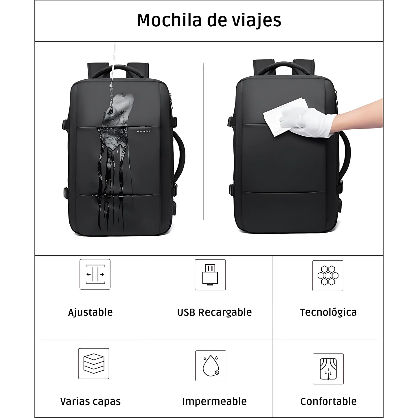 Mochila de Viaje Expandible BANGE