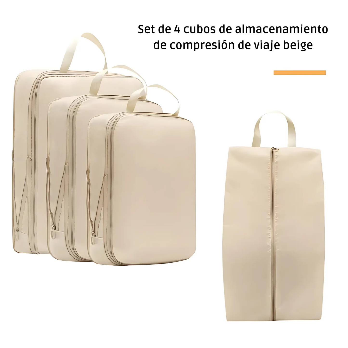 Set de 4 Cubos de Compresión para Viaje