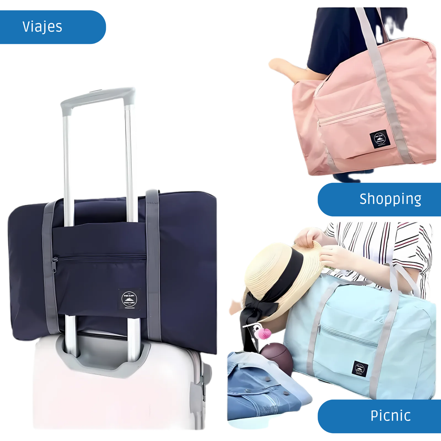 Bolsa de Viaje Plegable, Ligera e Impermeable