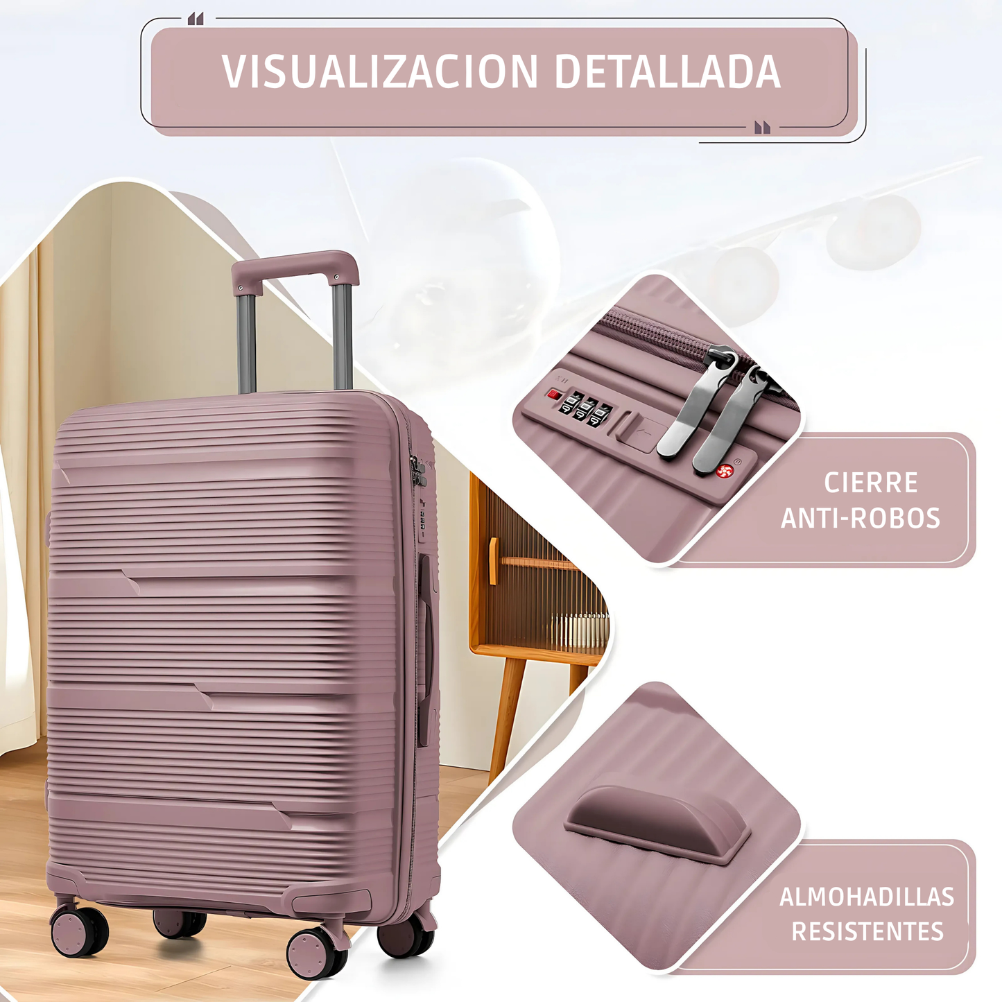 Set de Maletas de Viaje (3 Piezas)