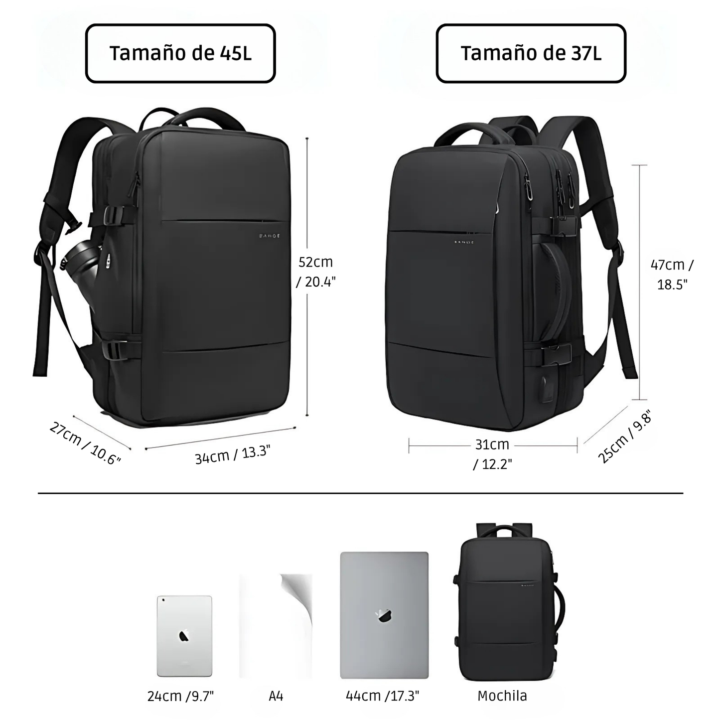 Mochila de Viaje Expandible BANGE