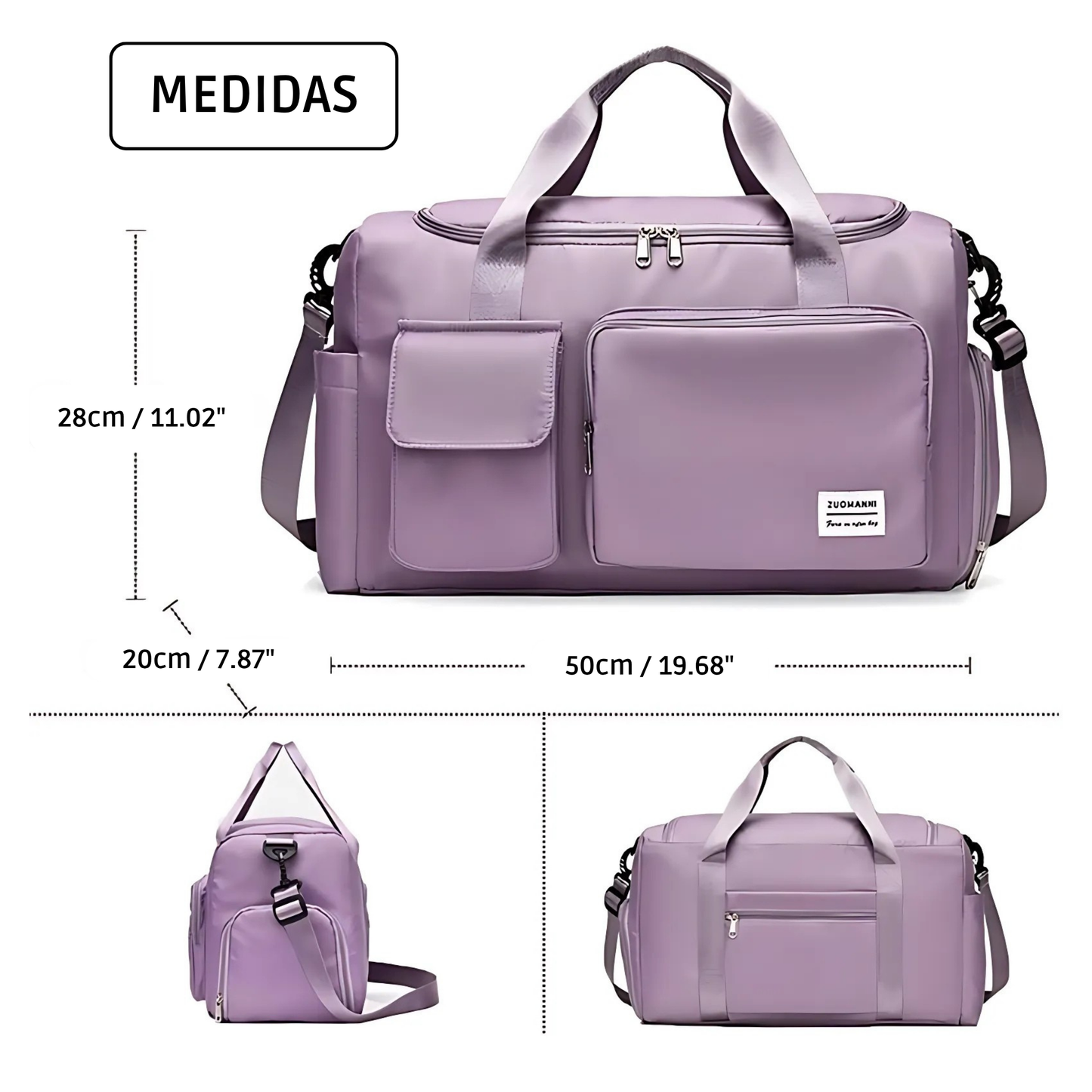 Bolso de Mano de Gran Capacidad con Compartimento para Zapatos