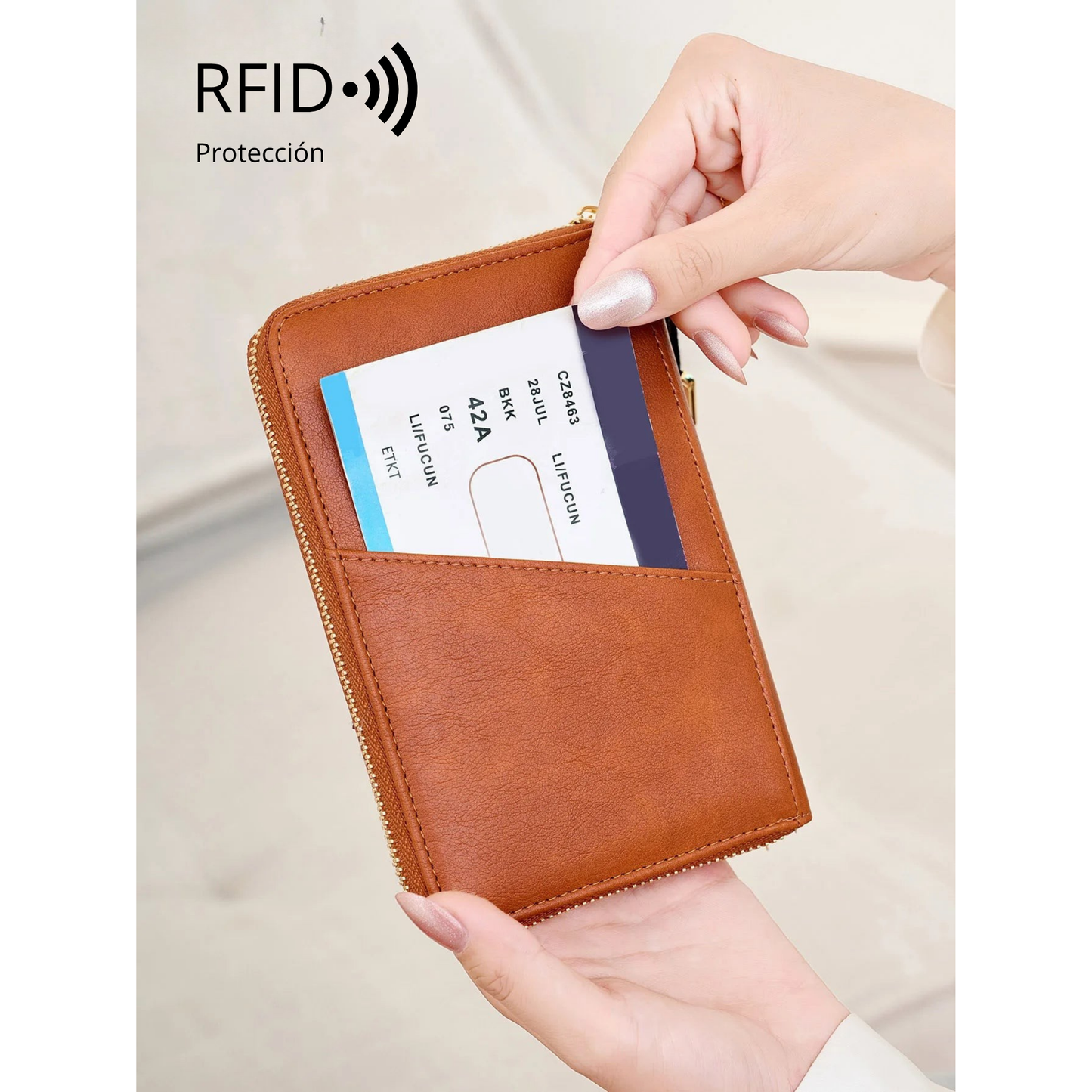 Organizador de Pasaporte Retro con Protección RFID