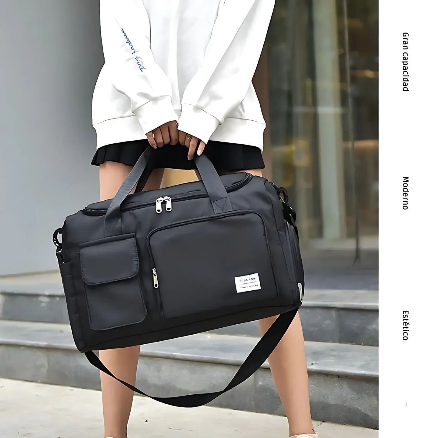 Bolso de Mano de Gran Capacidad con Compartimento para Zapatos
