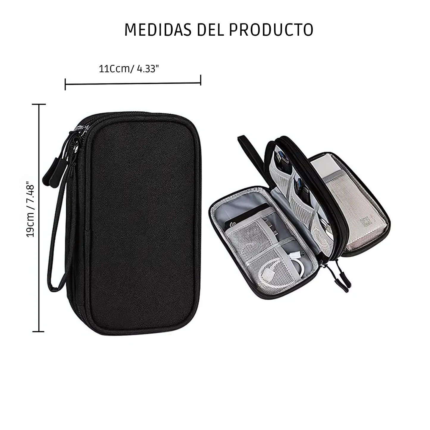 Estuche Organizador de Cables y Accesorios Digitales