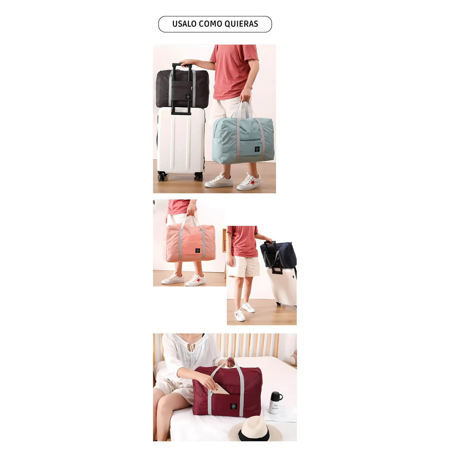 Bolsa de Viaje Plegable, Ligera e Impermeable