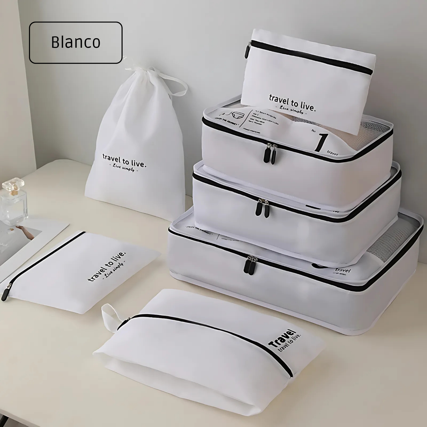 Set de 7 Bolsas Organizadoras de Ropa y Accesorios