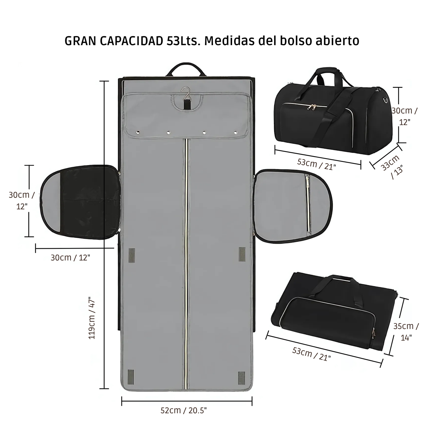 Bolso de Viaje Multifuncional Plegable
