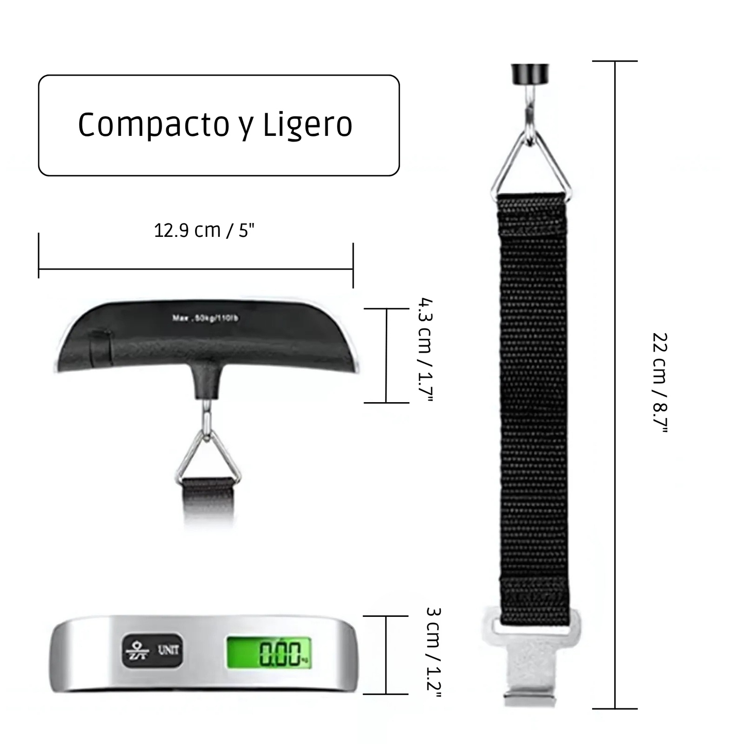 Báscula Digital de Equipaje (50 kg)