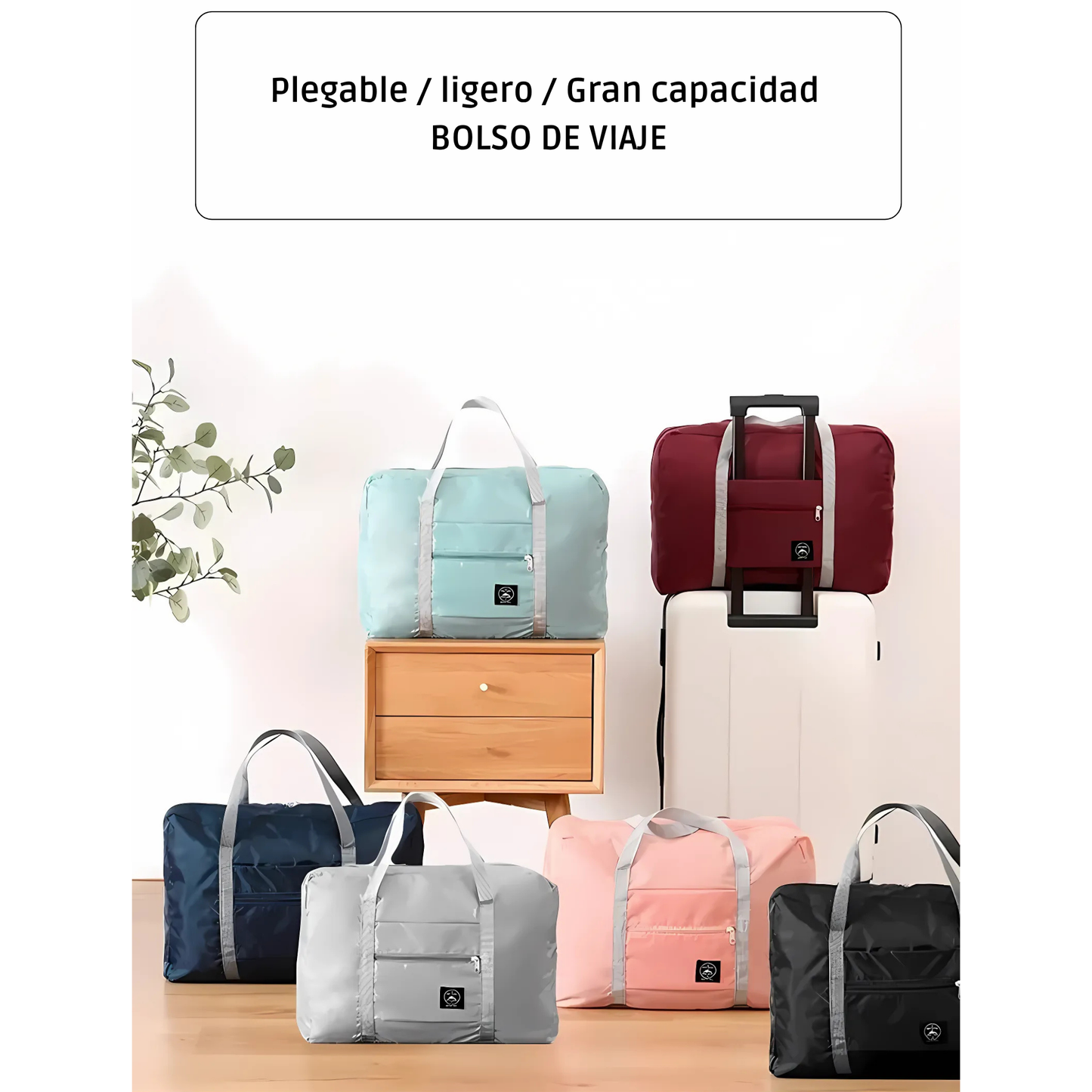 Bolsa de Viaje Plegable, Ligera e Impermeable