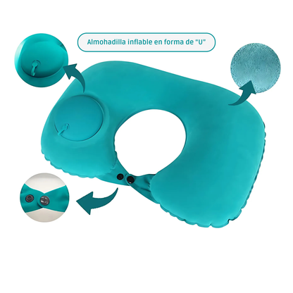 Almohada Cervical de Viaje Plegable e Inflable