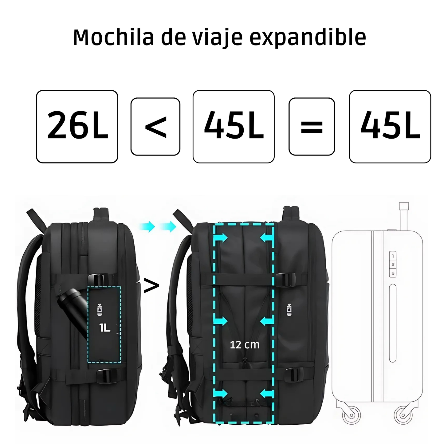 Mochila de Viaje Expandible BANGE