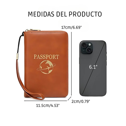 Organizador de Pasaporte Retro con Protección RFID