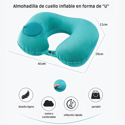 Almohada Cervical de Viaje Plegable e Inflable