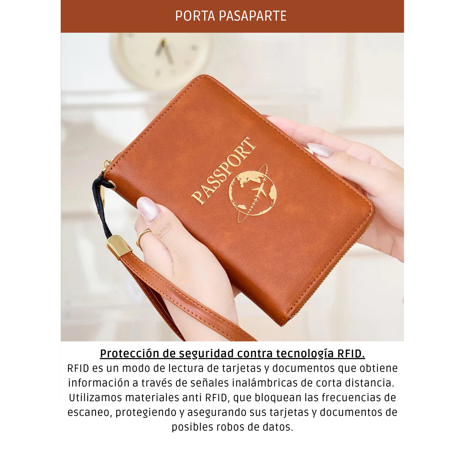 Organizador de Pasaporte Retro con Protección RFID