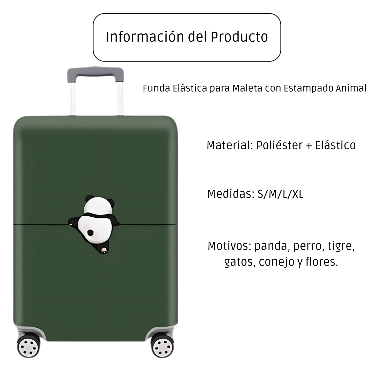 Funda Elástica para Maleta con Estampado Animal