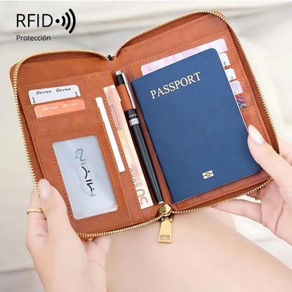 Organizador de Pasaporte Retro con Protección RFID