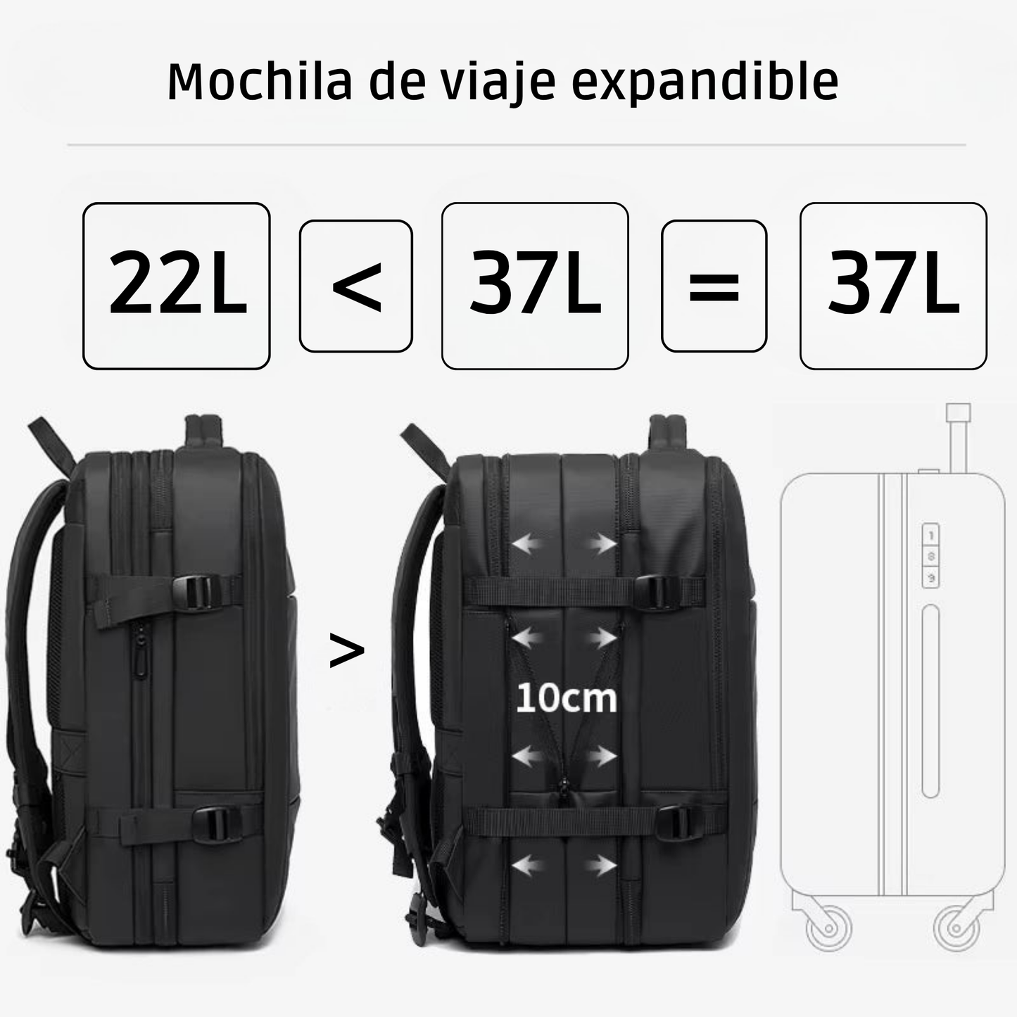 Mochila de Viaje Expandible BANGE