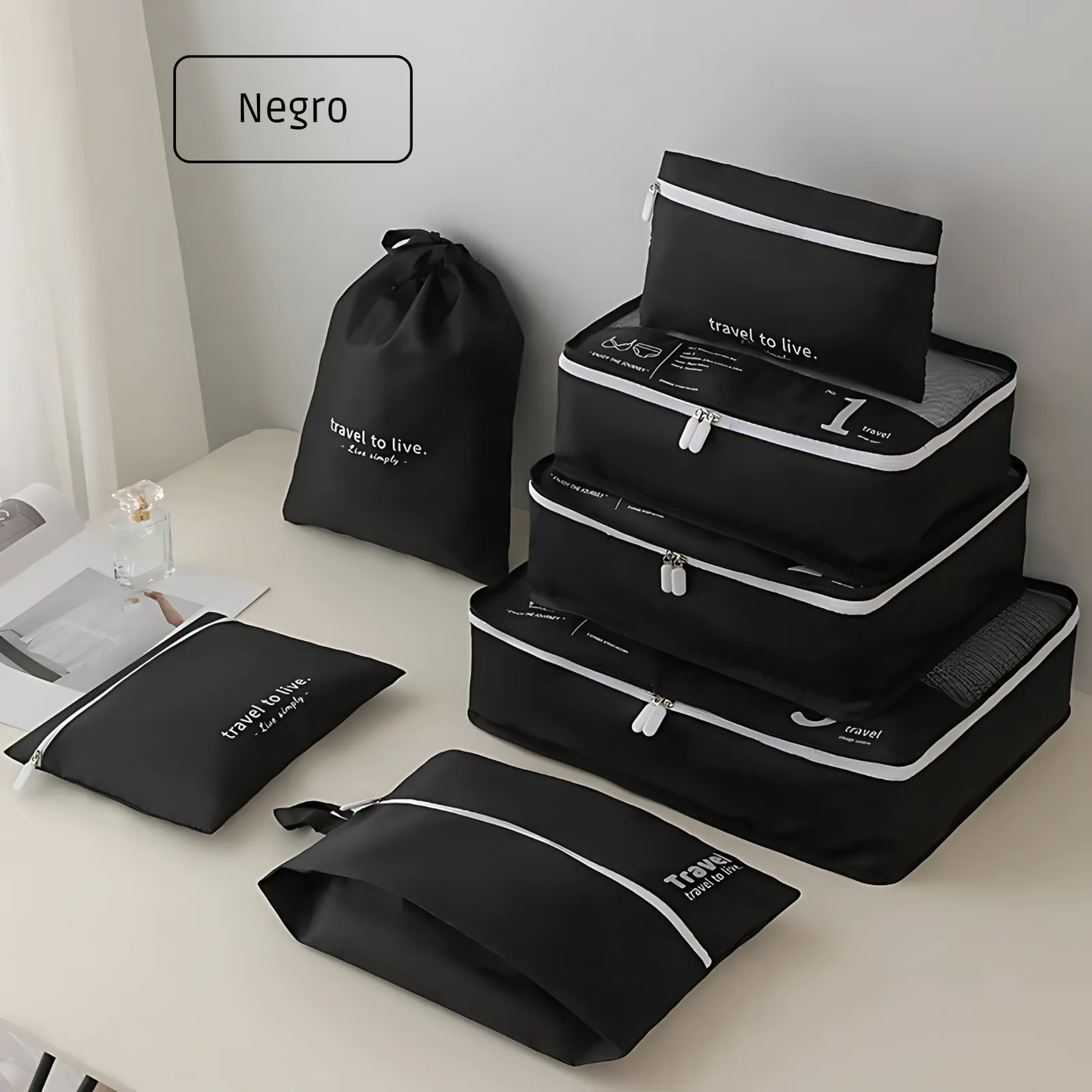 Set de 7 Bolsas Organizadoras de Ropa y Accesorios