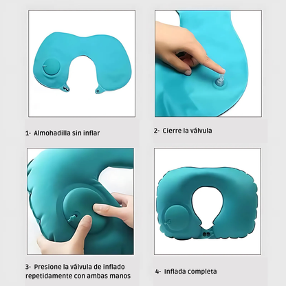 Almohada Cervical de Viaje Plegable e Inflable