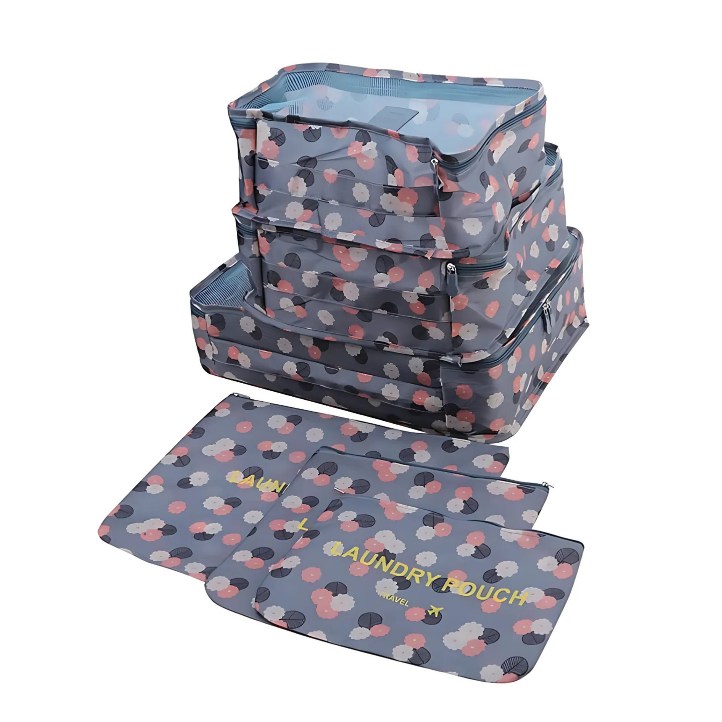 Set de 6 Organizadores de Viaje para Maleta Estampados