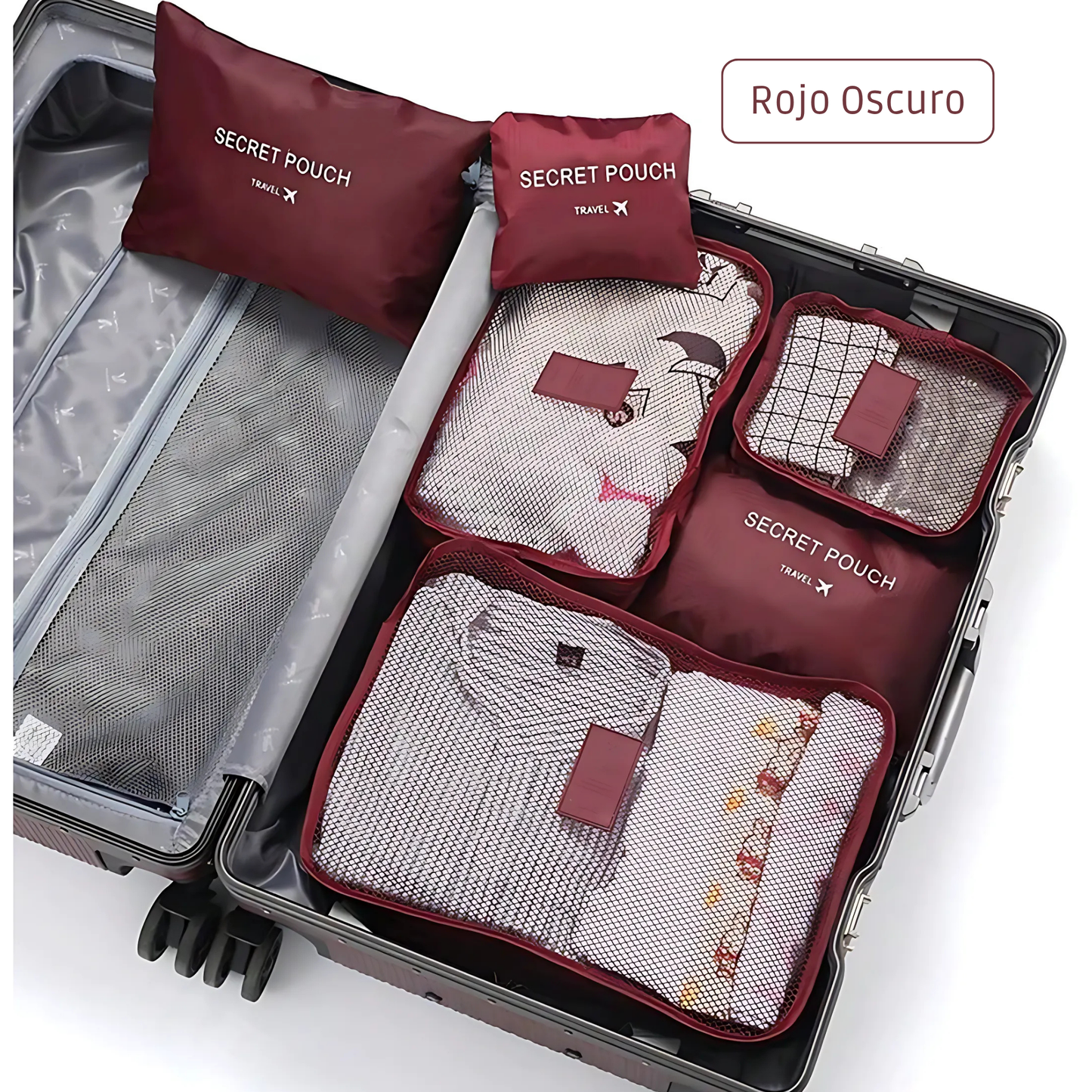 Set de 6 Bolsas Organizadoras de Viaje