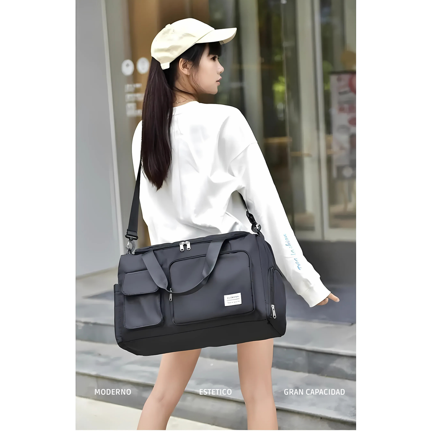 Bolso de Mano de Gran Capacidad con Compartimento para Zapatos